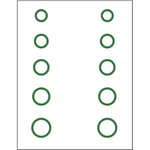 Gunstar Mini Circles Target Reticle Set